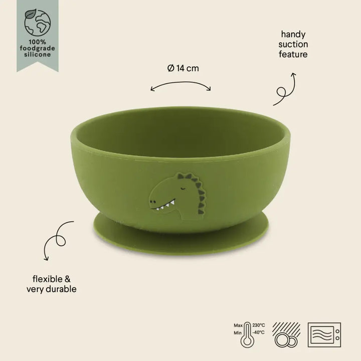 Trixie Silicone bowl with suction - Mr. Dino