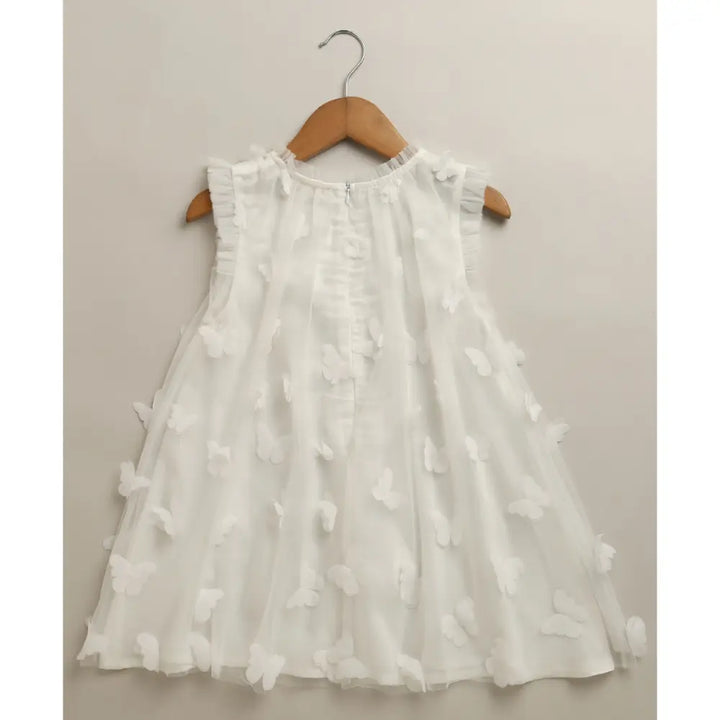 Sweetlime By AS Butterfly Bliss White Tulle Dress - White 12-24 Months