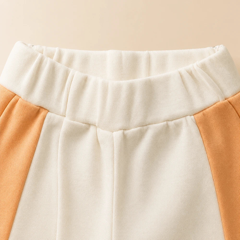 Faura Unisex Banana Cotton Signature Co-ord - Ivory / Peach