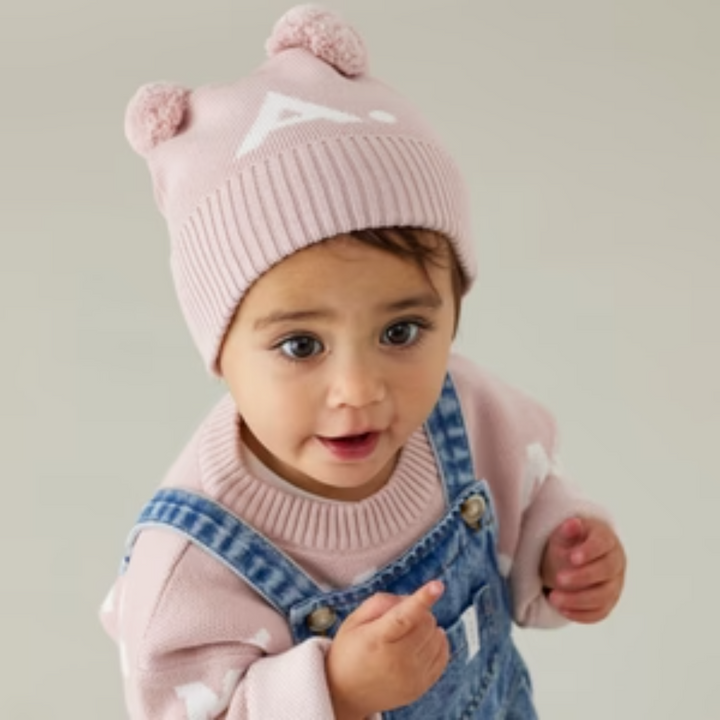 NamelyCo Double Pom Pom Beanie - Ballet