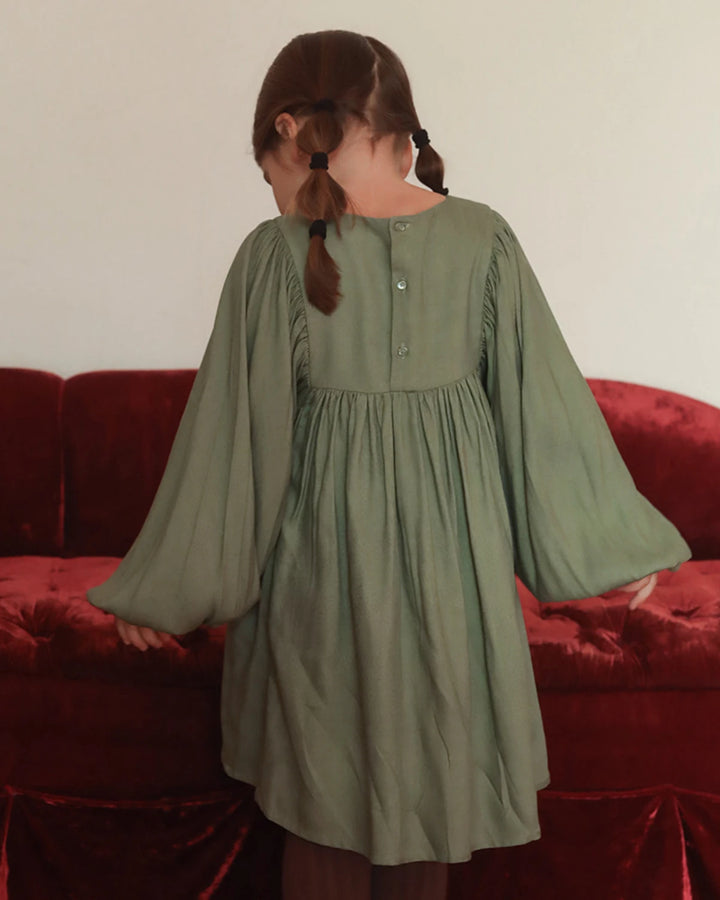 Early Sunday Belle Dress For Girls - Sage Green