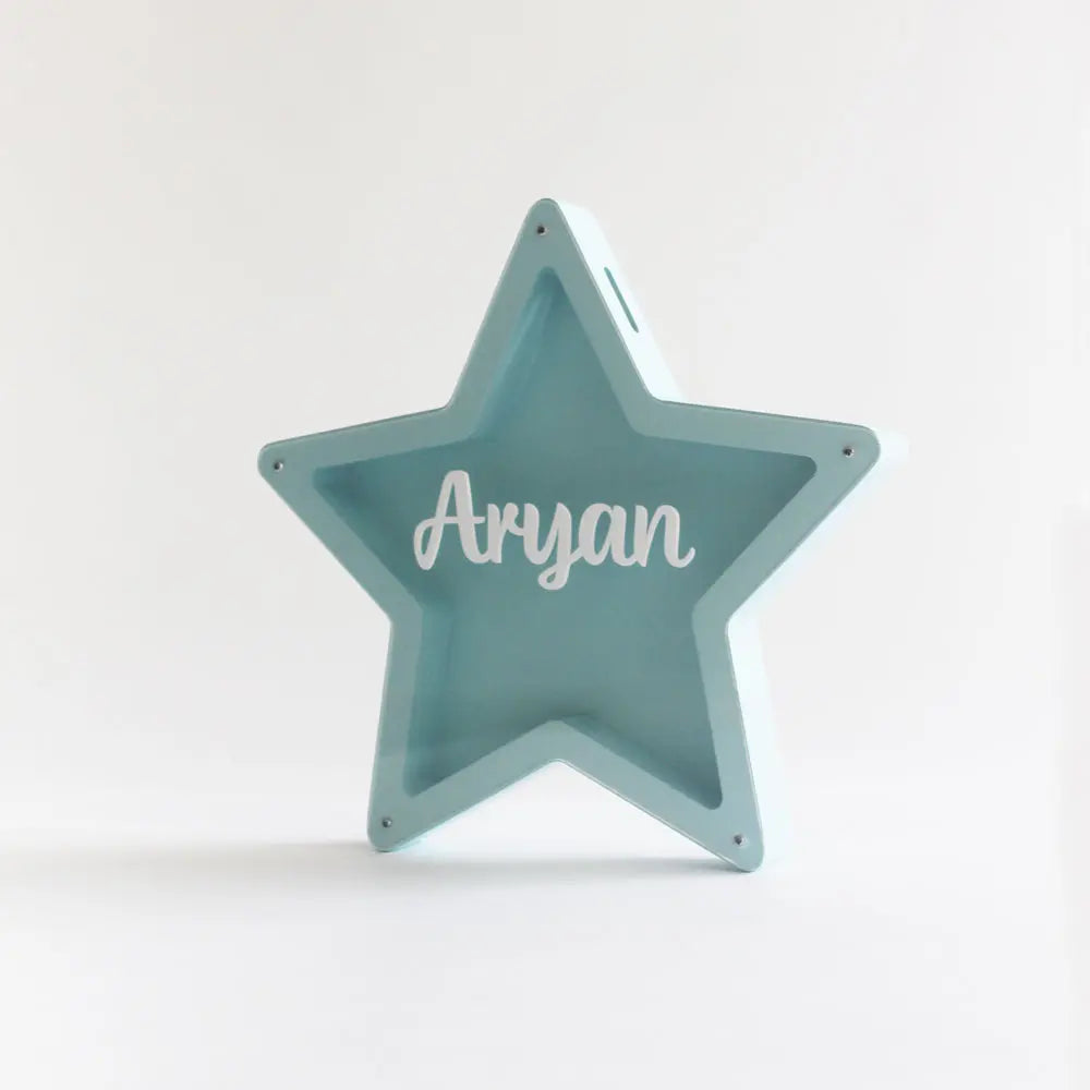 The Tiny Trove Star Piggy Bank - Blue