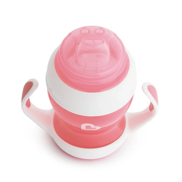 Munchkin Gentle Transition Cup with Soft Silicone Spout &amp; Handles – Spill-Proof Sippy Cup, BPA-Free, 4oz, 4+ Months - Pink