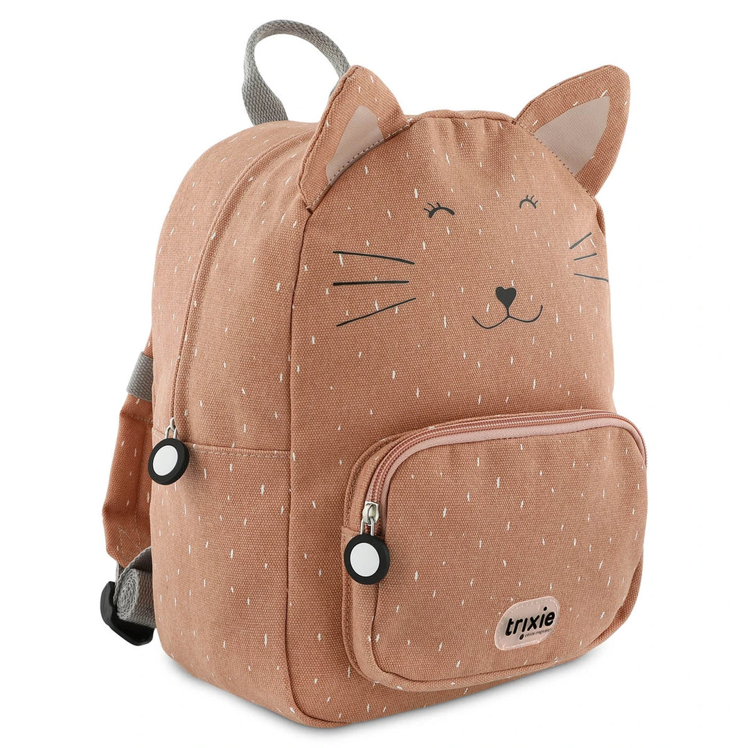 Trixie Kids Backpack | Lightweight Water-Repellent School &amp; Travel Bag with Adjustable Padded Straps, Front Pocket &amp; Name Tag for Toddlers and Preschoolers | 3 Years Onwards | Mrs. Cat