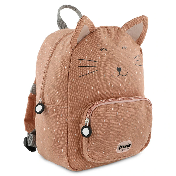 Trixie Kids Backpack | Lightweight Water-Repellent School &amp; Travel Bag with Adjustable Padded Straps, Front Pocket &amp; Name Tag for Toddlers and Preschoolers | 3 Years Onwards | Mrs. Cat