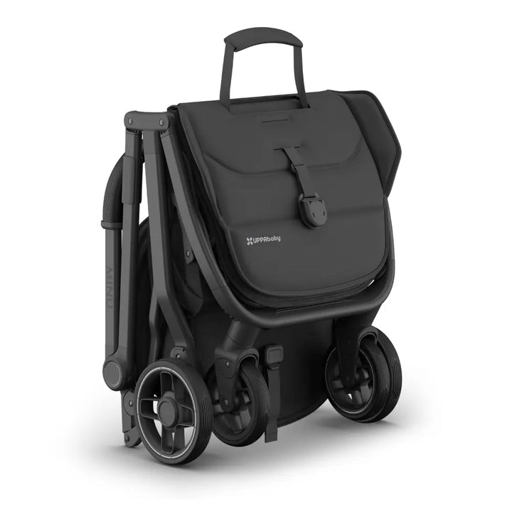 UPPAbaby Minu V3 Stroller, Travel/Cabin Friendly, Compact, Lightweight, One Hand Fold, Flat Recline, Carry Strap, Suitable from Birth - Jake/Charcoal