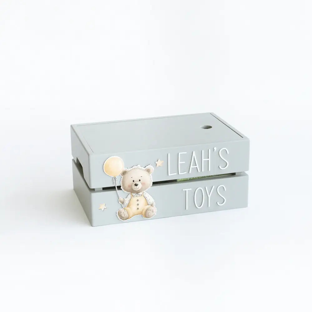 The Tiny Trove My Toy Box (Teddy Balloon) - Grey