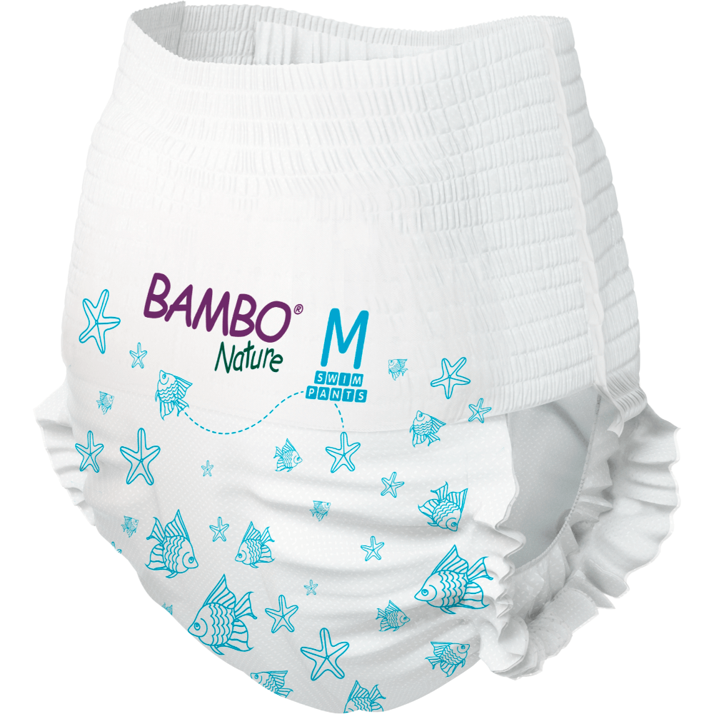 Bambo Nature Disposable Swim Diaper Pants, Medium (12+ kg)