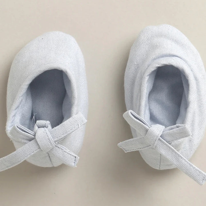 Sweetlime By As Unisex Pure Comfort Organic Cotton Baby Booties - Blue
