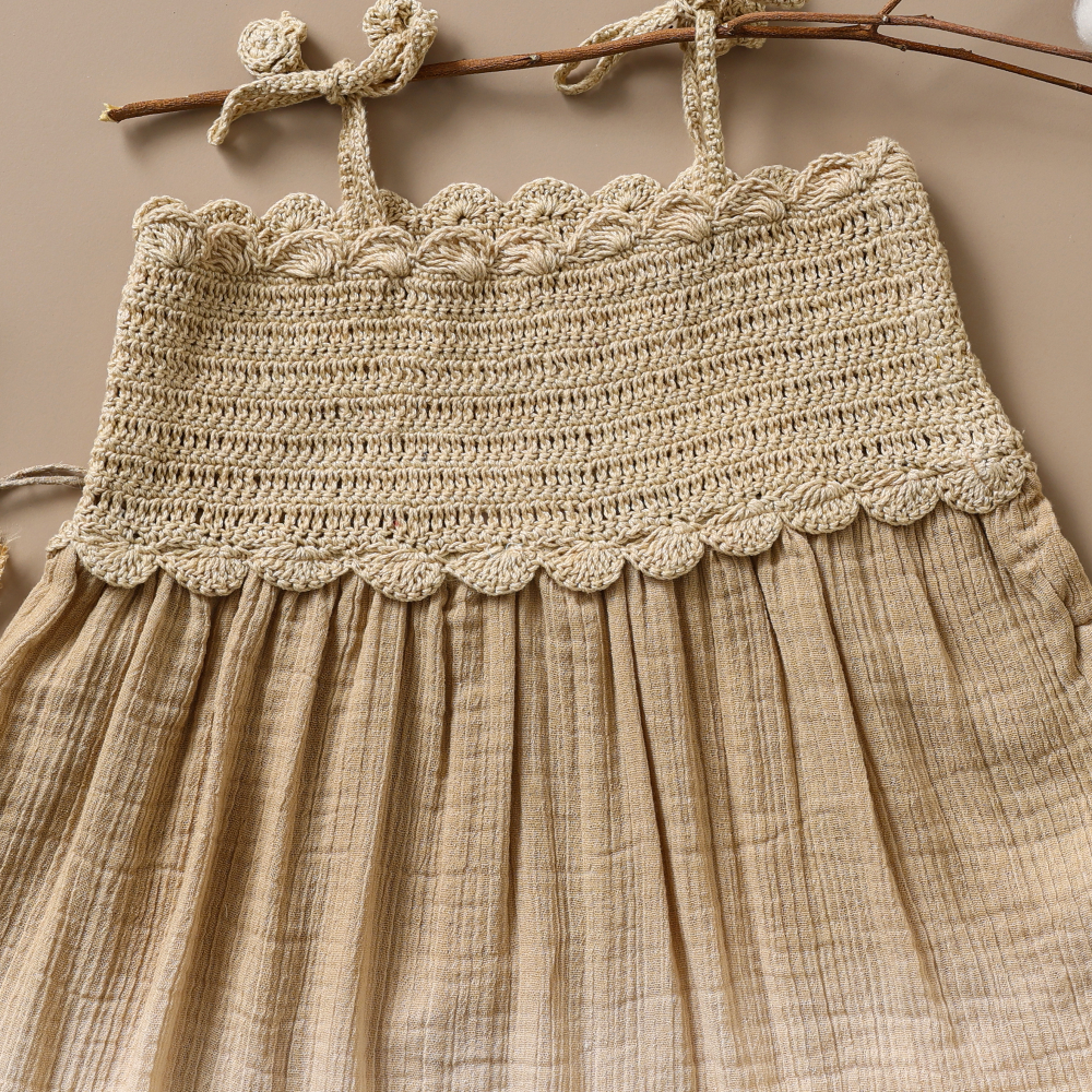 Baby Forest Poshaak Hand Crochet Ombre Dyed Baby Girl Dress