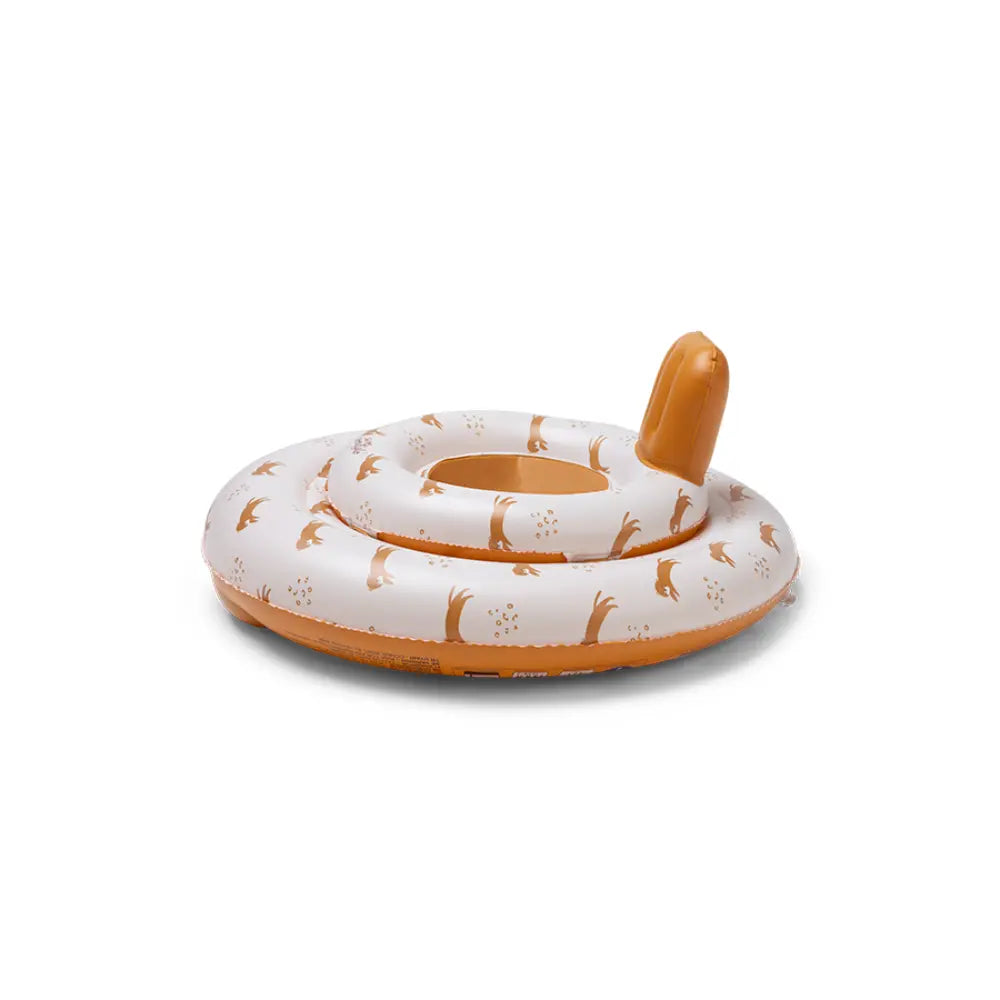 Swim Essentials Baby Float,  Inflatable PVC Baby Swim Seat for Infants 0–1 Year, Brown - Roamer