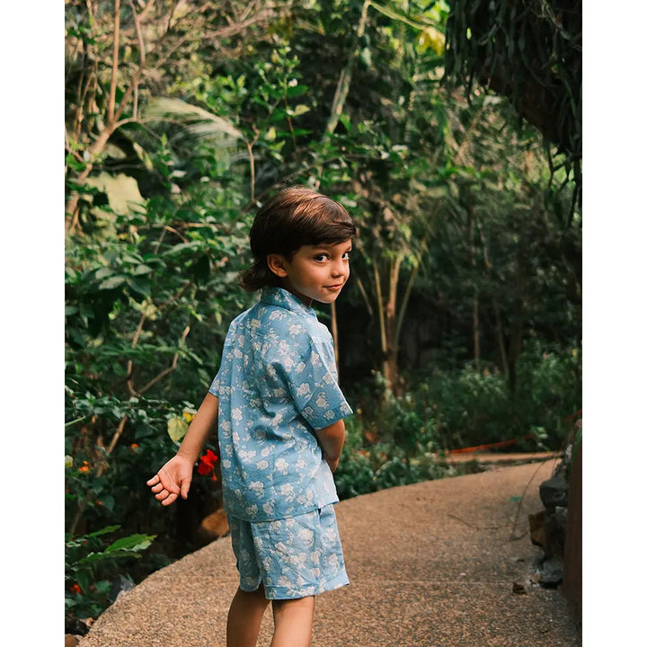 Love The World Today Boogie Co-Ord Set For Boys In Powder Blue