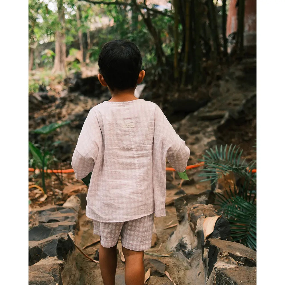 Love The World Today Shared Secrets Co-Ord In Lilac Rhombus For Boys