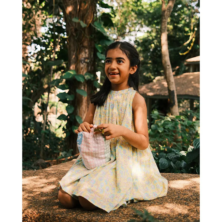 Love The World Today Kin Dress In Lemon Butterfly For Girls