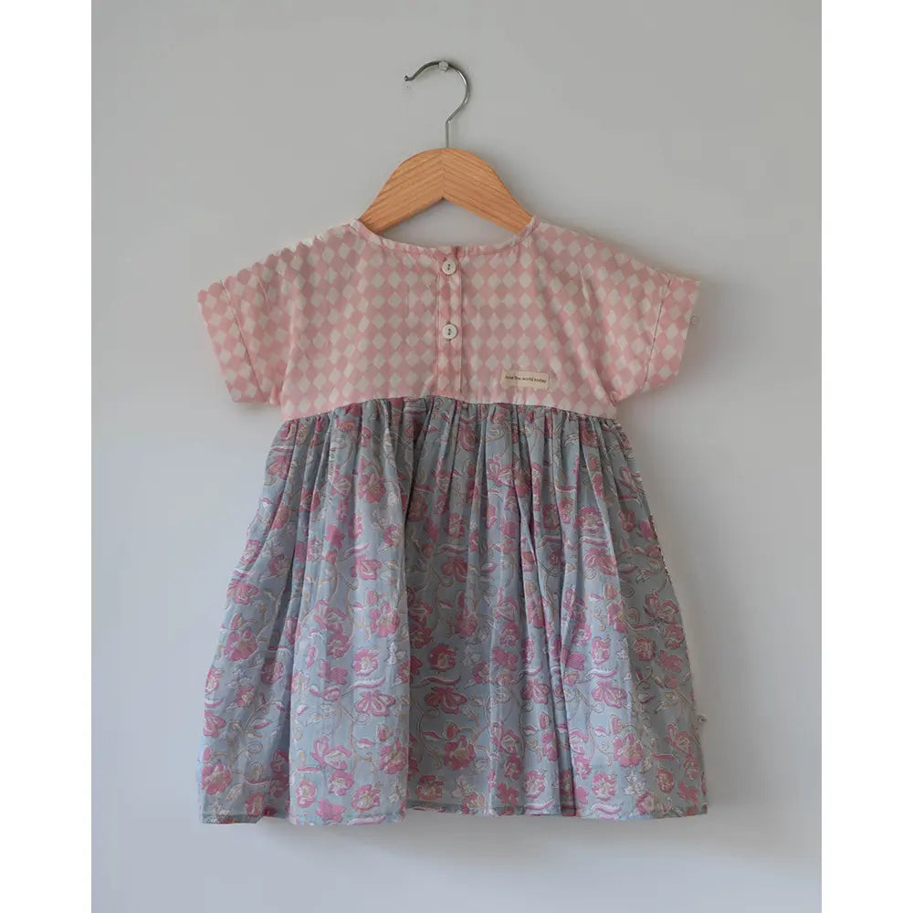 Love The World Today Tassel Dress For Girls In Sky Blue Butterfly