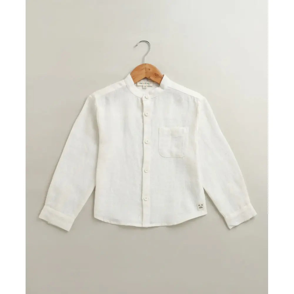 Sweetlime By As Classic Stripes &amp; White Shirt Set - Off White &amp; Beige