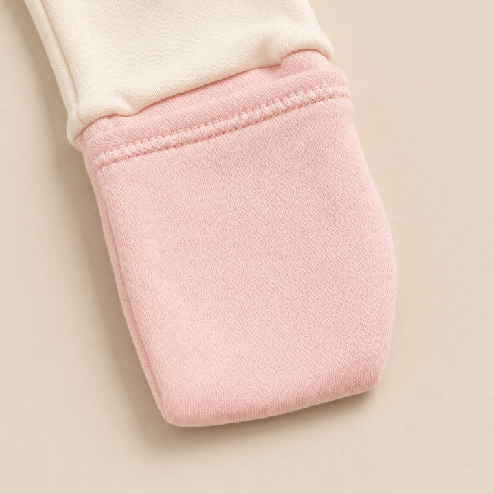 Faura Unisex Banana Cotton Colorblock Sleepsuit - Pink / Blue