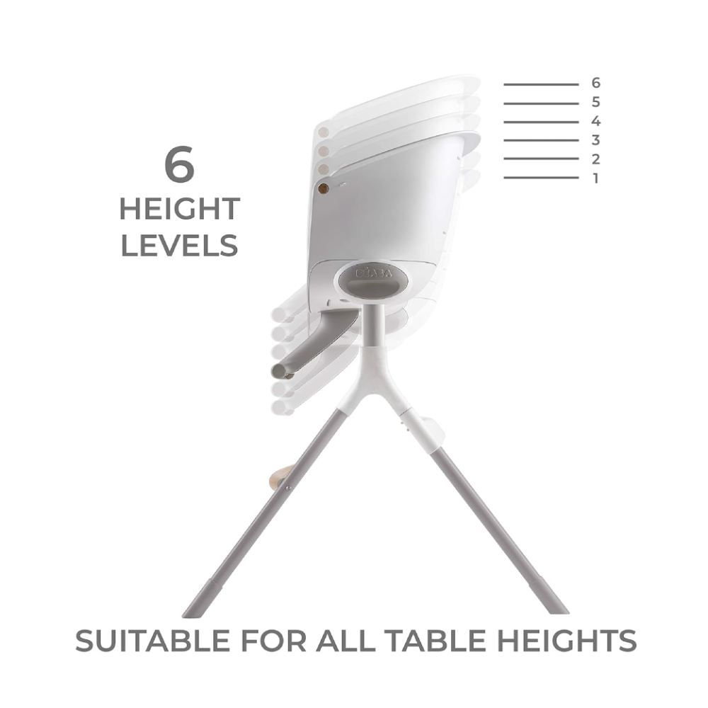 Beaba Up&Down High Chair - Grey/White