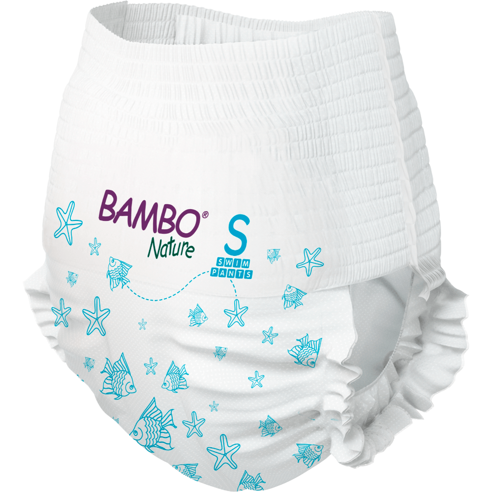 Bambo Nature Disposable Swim Diaper Pants, Small (7-12 kgs)