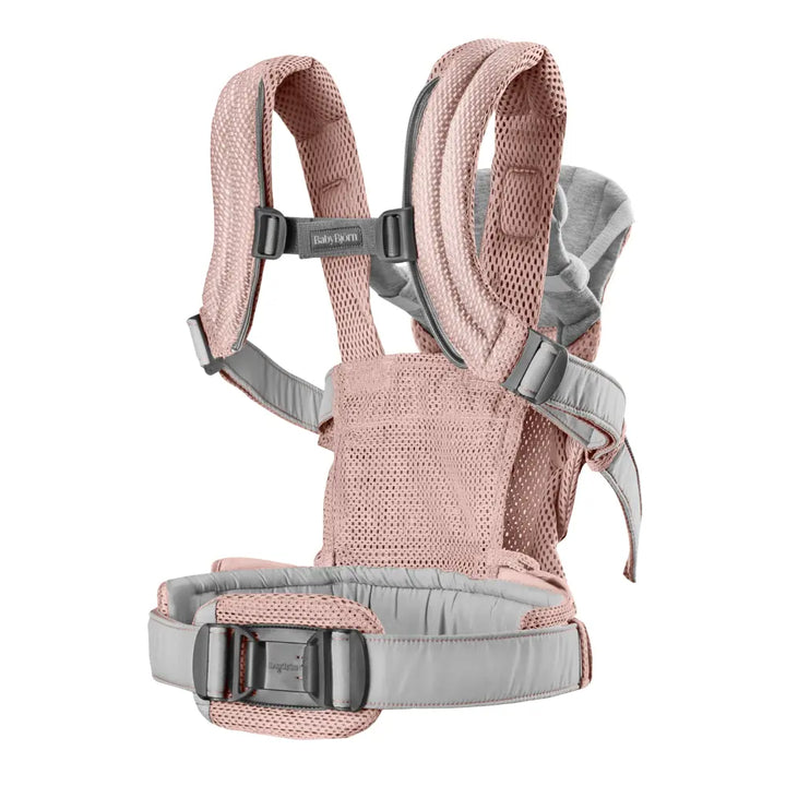 BabyBjorn Baby Harmony Carrier, 3D Mesh, Lightweight, Soft &amp; Breathable Newborn to Toddler Carrier, Adjustable Waistbelt &amp; Cross Straps, 4 Carry Positions, Birth - 3 Years (3-15Kgs) - Dusty Pink