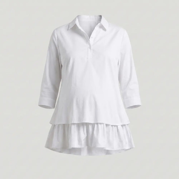 SOL MAMA Layered Bloom Top - White