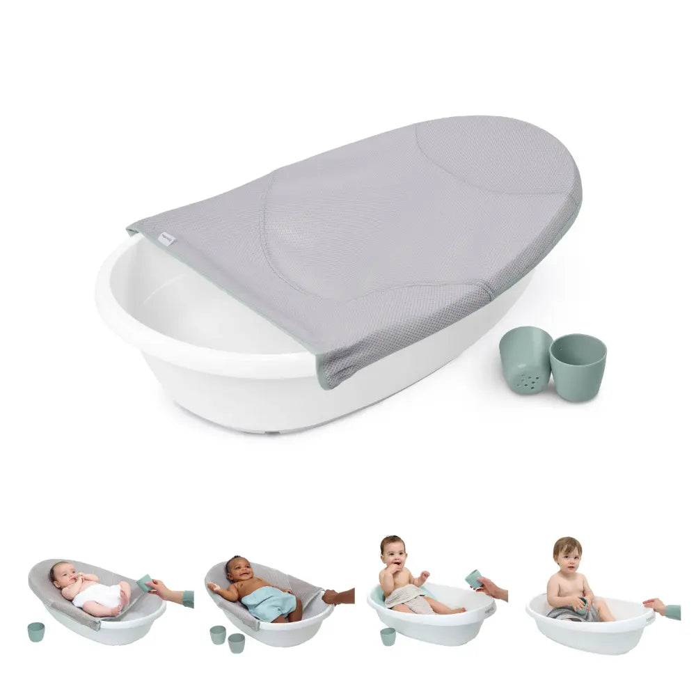 Ingenuity Room to Soak 4-in-1 Baby Bath Tub with Newborn Sling, Removable Support Seat &amp; Toddler Bath Space, 0-24 months
