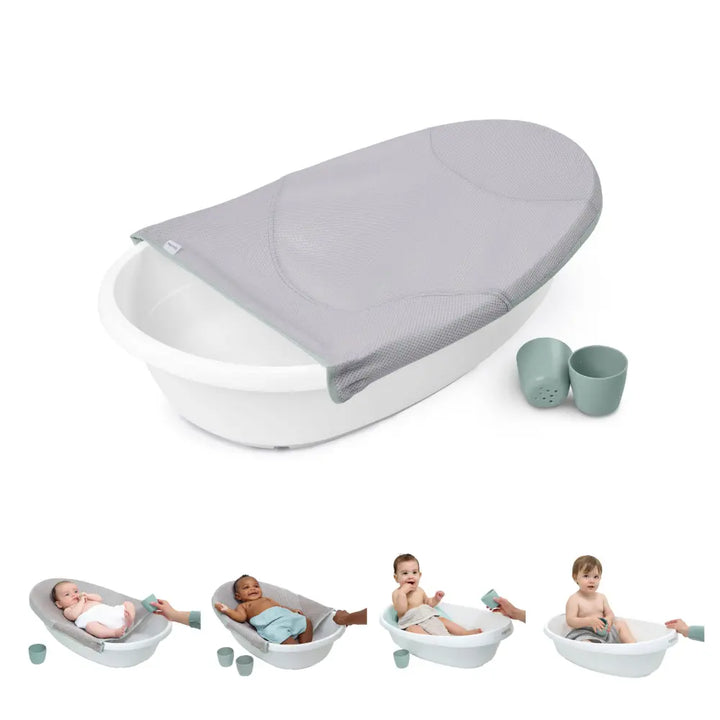 Ingenuity Room to Soak 4-in-1 Baby Bath Tub with Newborn Sling, Removable Support Seat &amp; Toddler Bath Space, 0-24 months