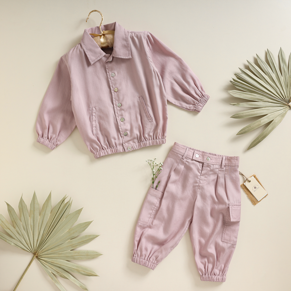 Baby Forest Poshaak Solid Shirt & Trouser Set