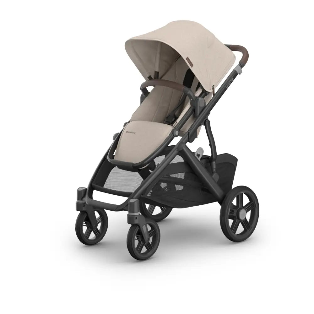UPPAbaby Vista V3 Modular Baby Stroller, Travel System Compatible, Reversible Toddler Seat, All-Terrain Suspension, One-Hand Recline, Birth to 22 kg - Sandstone Melange