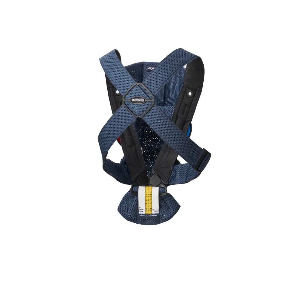 BabyBjorn Mini Baby Carrier, Soft &amp; Lightweight Mesh Fabric, 3 Carrying Positions, Ergonomic Hip and Head Support, Adjustable Waistbelt &amp; Cross Straps, Easy to Use, Birth to 12 Months (upto 11kg) - Navy
