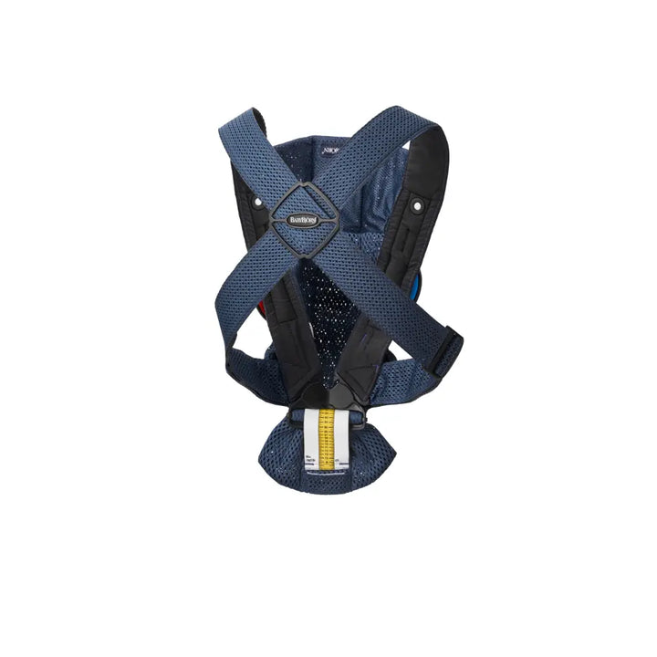 BabyBjorn Mini Baby Carrier, Soft &amp; Lightweight Mesh Fabric, 3 Carrying Positions, Ergonomic Hip and Head Support, Adjustable Waistbelt &amp; Cross Straps, Easy to Use, Birth to 12 Months (upto 11kg) - Navy
