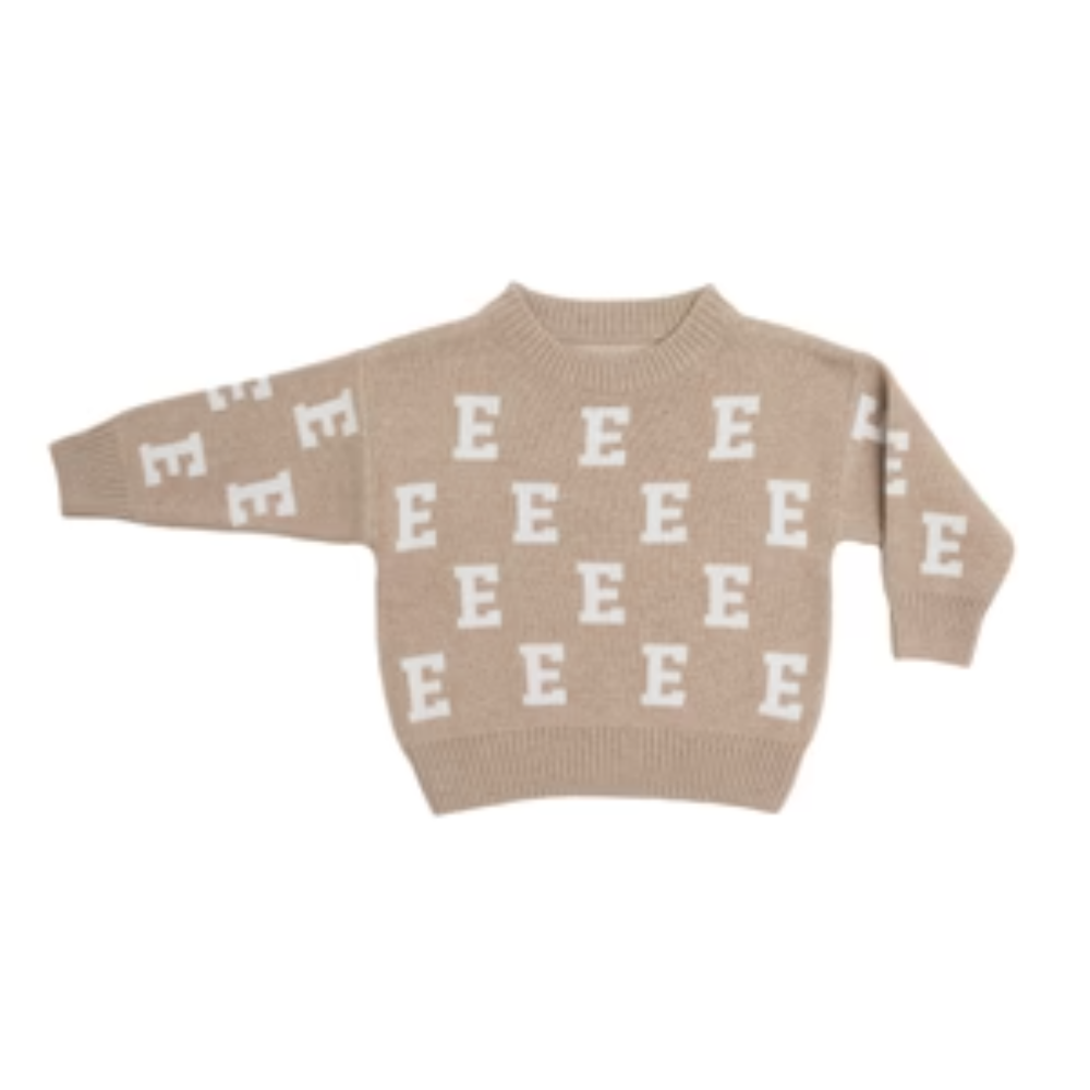 NamelyCo Personalised Alpha Jumper - Light Camel