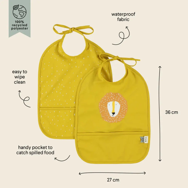 Trixie Waterproof Bib 2-pack - Mr. Lion