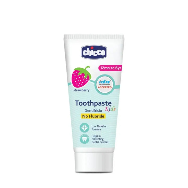 Chicco Toothpaste Strawberry Flavour 1–6Y, No Fluoride, 50g