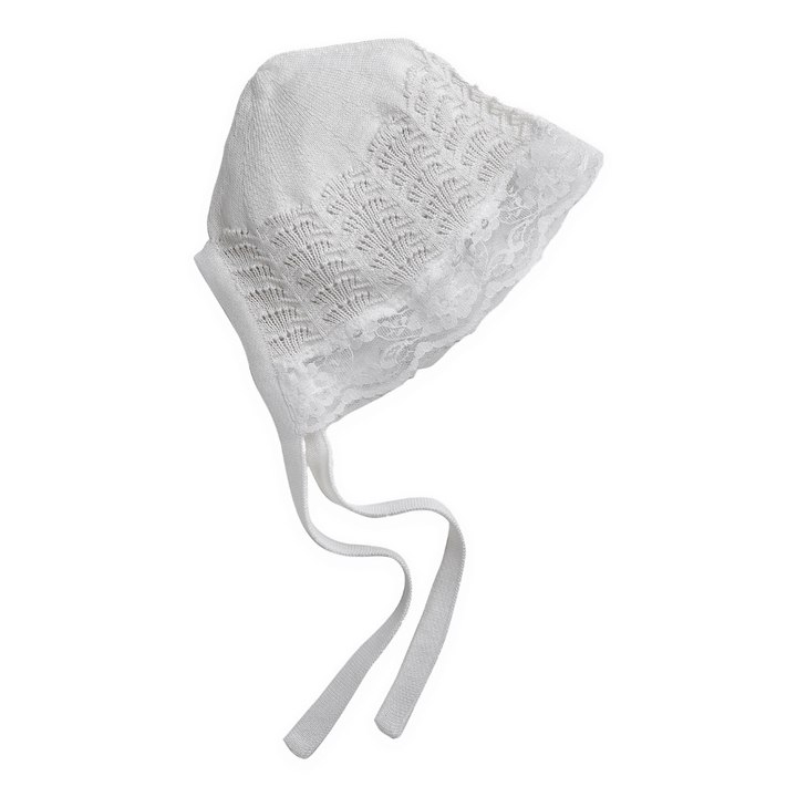 The Baby Trunk Victorian White Lace Beanie Cap For Newborn Baby