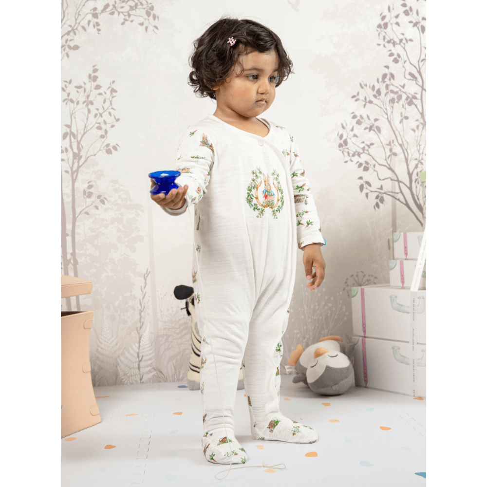 The Baby Trunk Newborn Gift Box – Peter Rabbit Onesie &amp; Hand painted Bib