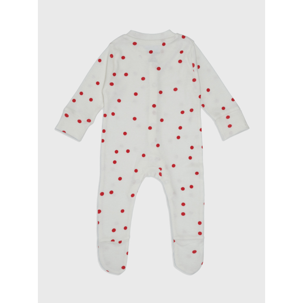 Enfants Playful Polka Dot (White &amp; Red) - Sleep Suit