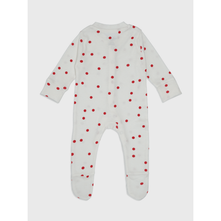 Enfants Playful Polka Dot (White &amp; Red) - Sleep Suit