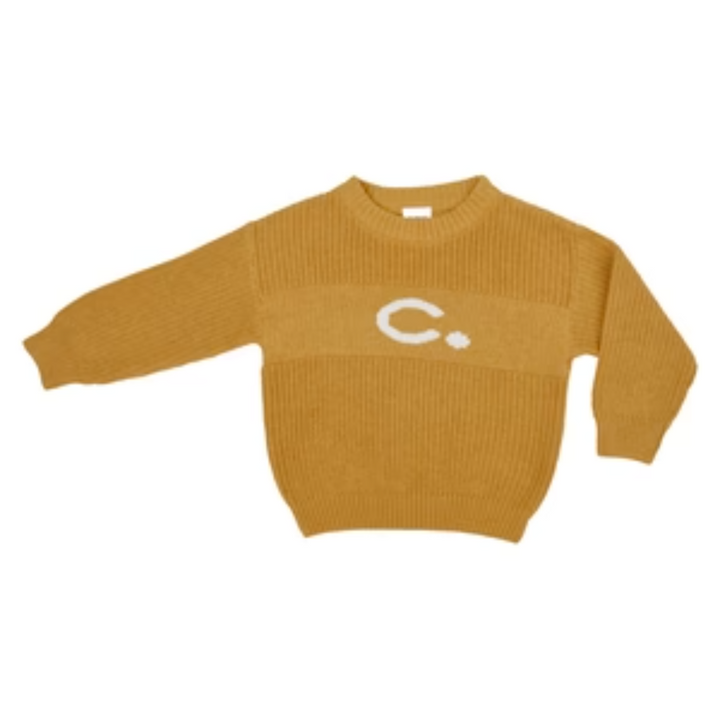 NamelyCo Personalised Letter Jumper - Honey Mustard