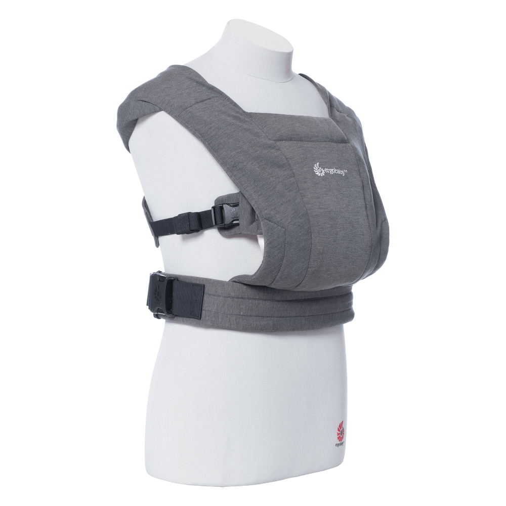 Ergobaby Embrace Newborn Baby Carrier – Soft &amp; Lightweight Fabric, Ergonomic “M” Position and Head Support, Adjustable Waistbelt &amp; Cross Straps, 2 Carry Positions, Easy to Use, 3-11 Kgs, Birth to 12 Months, Heather Grey