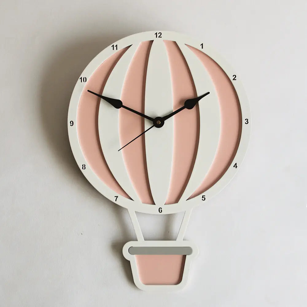 The Tiny Trove Hot Air Balloon Clock - Pink