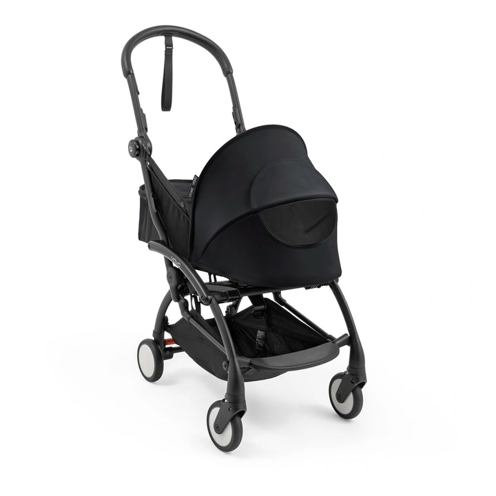 Stokke YOYO⁵ Newborn Pack | Fully Flat Newborn Seat | Newborn Stroller Attachment | 0–6 Months | Lightweight &amp; Compact | 5-Point Safety Harness | Ventilation Windows | Black