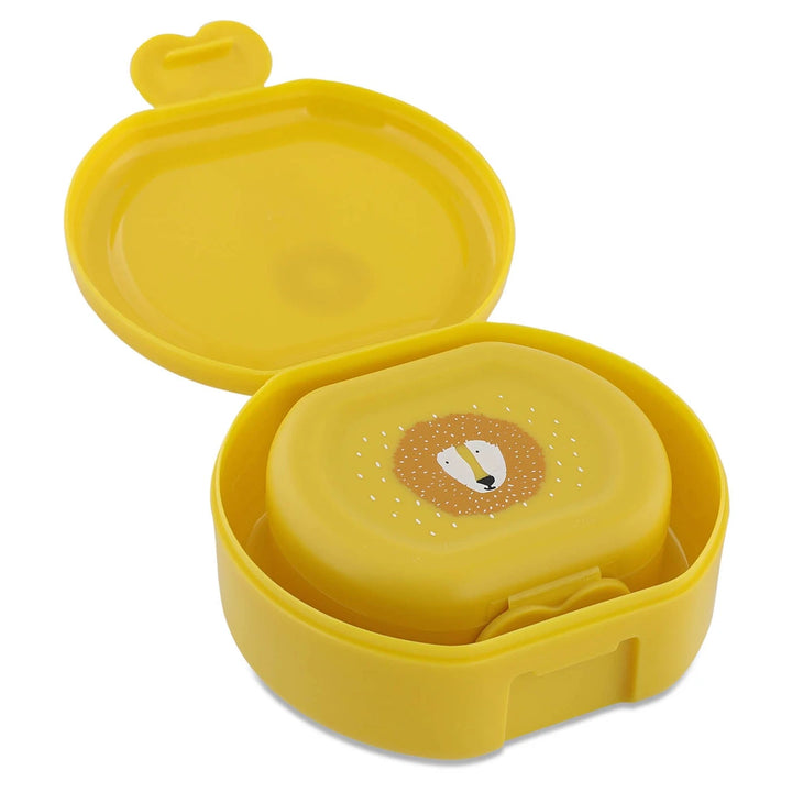 Trixie Kids Snack Box Set | 2-Piece Lunch &amp; Snack Storage Boxes with Easy Clip Closure, Dishwasher-Safe Design for School &amp; Travel | 3 Years Onwards | Mr. Lion