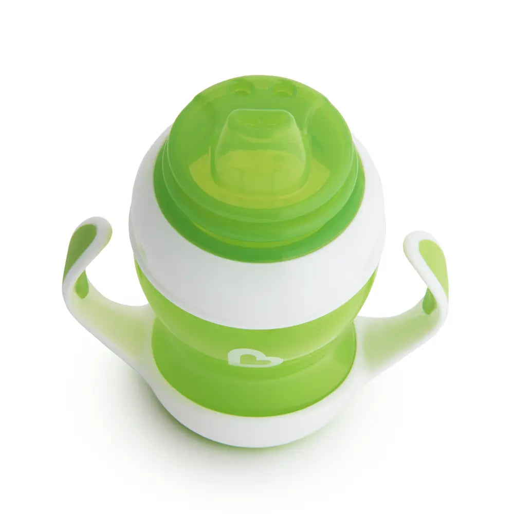 Munchkin Gentle Transition Cup with Soft Silicone Spout &amp; Handles – Spill-Proof Sippy Cup, BPA-Free, 4oz, 4+ Months - Green
