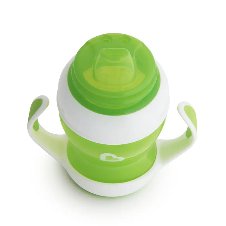Munchkin Gentle Transition Cup with Soft Silicone Spout &amp; Handles – Spill-Proof Sippy Cup, BPA-Free, 4oz, 4+ Months - Green