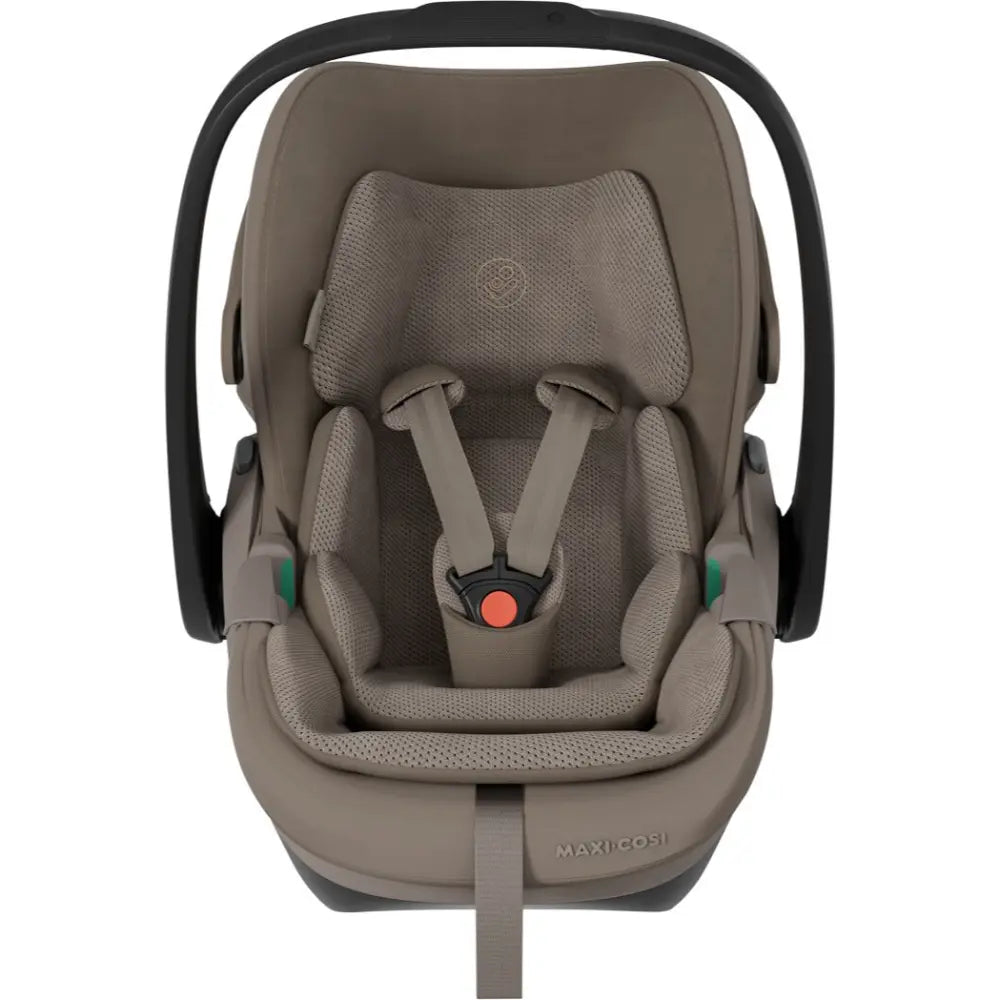 Maxi-Cosi Pebble Slide Pro i-Size, Newborn Car Seat, SLIDETECH®2 Sliding Car Seat Technology, Rear Facing, Full Lie-Flat Recline, Side Impact Protection, Climaflow Ventilation, Lightweight at 3.9Kg, Travel Friendly, 0-24 Months - Oak Truffle