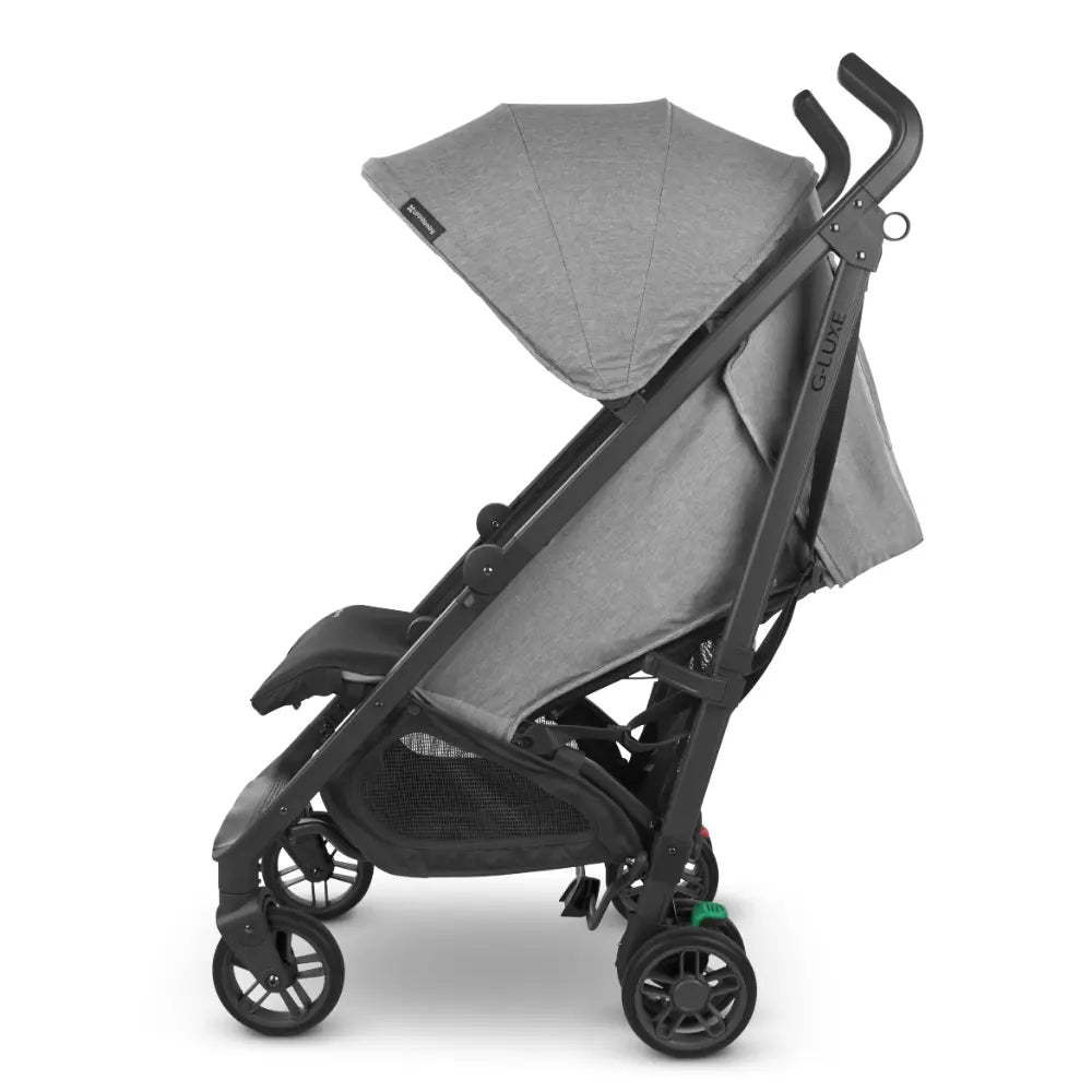 UPPAbaby G-Luxe Lightweight Compact Stroller, Easy Fold, Flat Recline, Travel Friendly, Includes Cup Holder, Carry Strap, Sun Canopy up to 4 years - Charcoal/Greyson