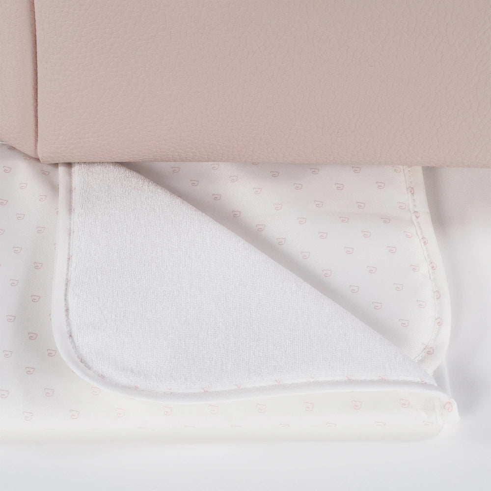 Pasito a Pasito Diaper Bag with Changing Mat, Large Capacity Water-Resistant Bag with Multi-Pocket Organizer, Insulated Bottle Pocket, Shoulder &amp; Stroller Straps, Icon Eco Leather - Rose