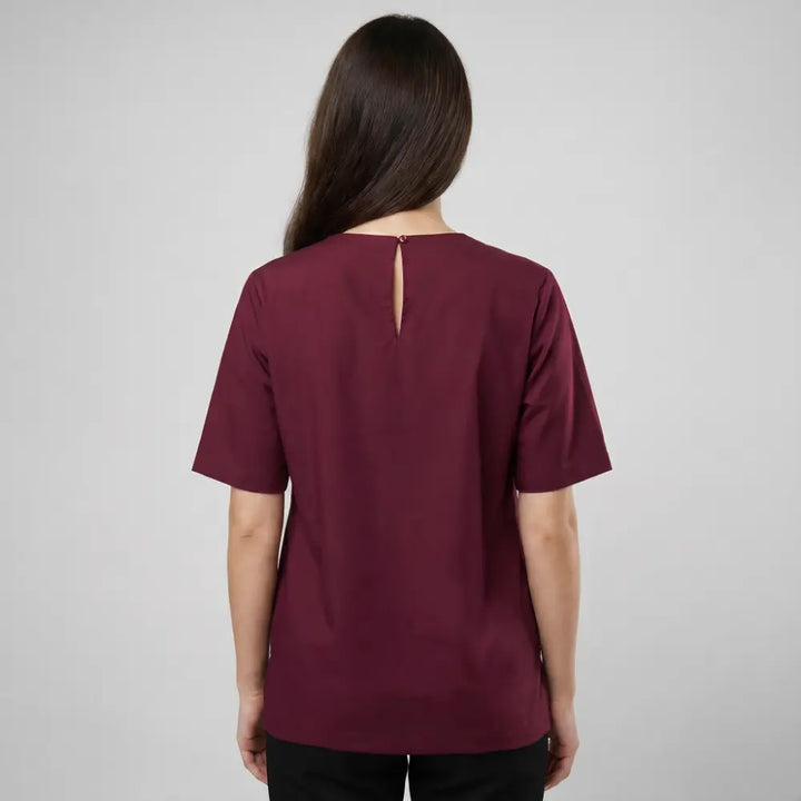SOL MAMA Magnetic Snap Nursing Tee - Wine