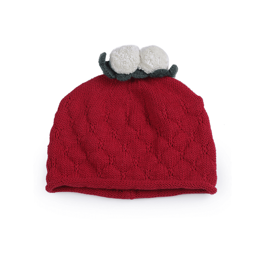 The Baby Trunk Red Christmas Knitted Beanie Cap For Newborn Baby